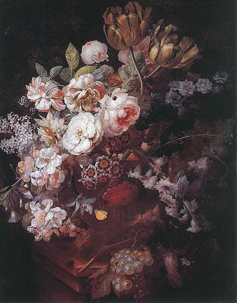 Jan van Huijsum Vase of Flowers oil painting image